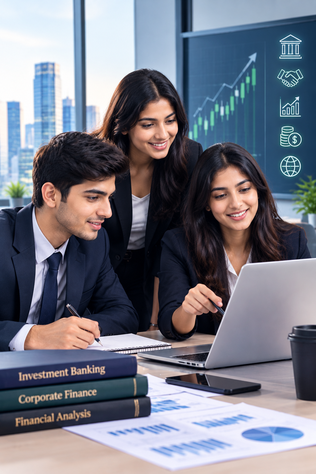 Financial professionals collaborating